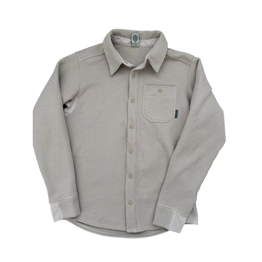 Stio Notion Stretch Knit Shirt - Men's Small Oatmel Heather Fleece